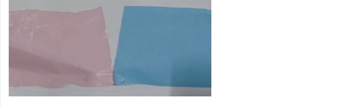 50u 淺藍色或粉紅色 PE 涂膠膜，600g 以上